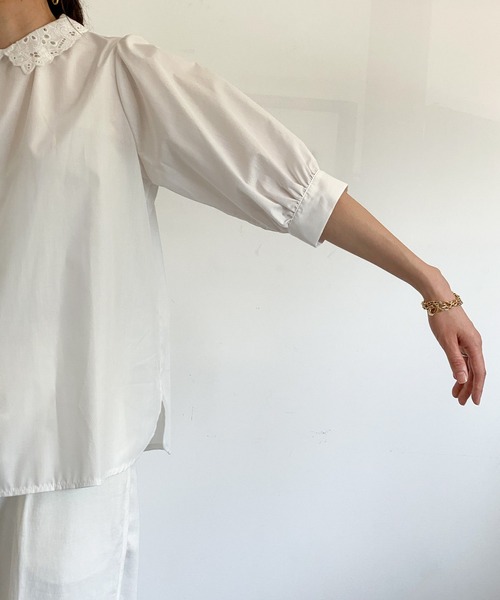 ottilie（オティーリエ）の「レース襟ブラウス（シャツ/ブラウス・レディース・オフホワイト/ブラック・FREE）」の11枚目の写真