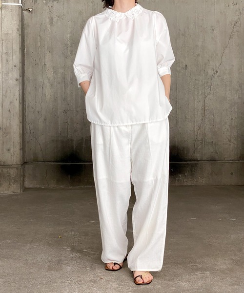 ottilie（オティーリエ）の「レース襟ブラウス（シャツ/ブラウス・レディース・オフホワイト/ブラック・FREE）」の15枚目の写真