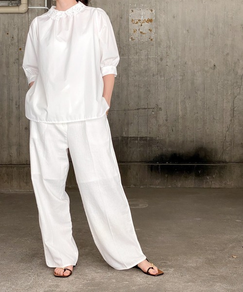 ottilie（オティーリエ）の「レース襟ブラウス（シャツ/ブラウス・レディース・オフホワイト/ブラック・FREE）」の16枚目の写真