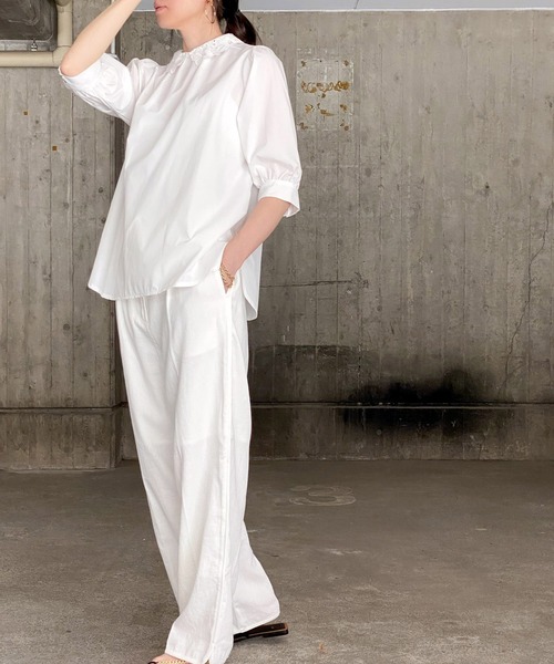 ottilie（オティーリエ）の「レース襟ブラウス（シャツ/ブラウス・レディース・オフホワイト/ブラック・FREE）」の17枚目の写真