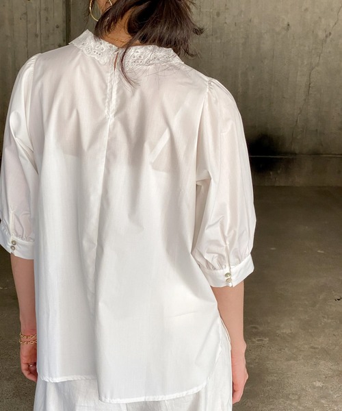 ottilie（オティーリエ）の「レース襟ブラウス（シャツ/ブラウス・レディース・オフホワイト/ブラック・FREE）」の8枚目の写真