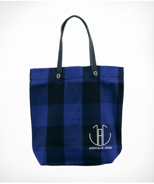 JAPAN BLUE JEANS(ジャパンブルージーンズ)の「メルトントートバッグ(トートバッグ・メンズ・チェック・FREE)」の1枚目の写真