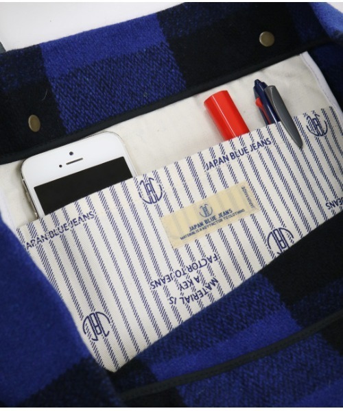 JAPAN BLUE JEANS(ジャパンブルージーンズ)の「メルトントートバッグ(トートバッグ・メンズ・チェック・FREE)」の8枚目の写真