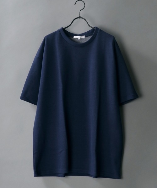 SITRY(シトリー)の「moss stitch double face BIG T/鹿の子編み Wフェイス ビッグTシャツ(Tシャツ/カットソー・メンズ・ホワイト/ブラック/ネイビー・M/L)」の3枚目の写真