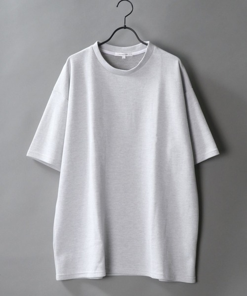 SITRY(シトリー)の「moss stitch double face BIG T/鹿の子編み Wフェイス ビッグTシャツ(Tシャツ/カットソー・メンズ・ホワイト/ブラック/ネイビー・M/L)」の2枚目の写真