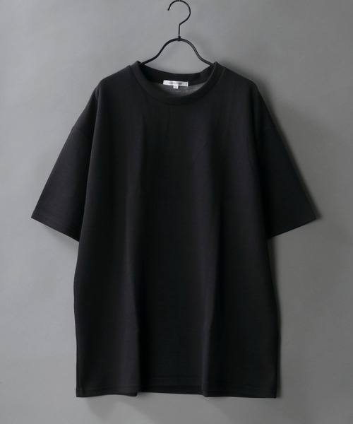 SITRY(シトリー)の「moss stitch double face BIG T/鹿の子編み Wフェイス ビッグTシャツ(Tシャツ/カットソー・メンズ・ホワイト/ブラック/ネイビー・M/L)」の1枚目の写真