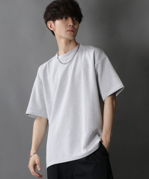 SITRY(シトリー)の「moss stitch double face BIG T/鹿の子編み Wフェイス ビッグTシャツ(Tシャツ/カットソー・メンズ・ホワイト/ブラック/ネイビー・M/L)」の13枚目の写真