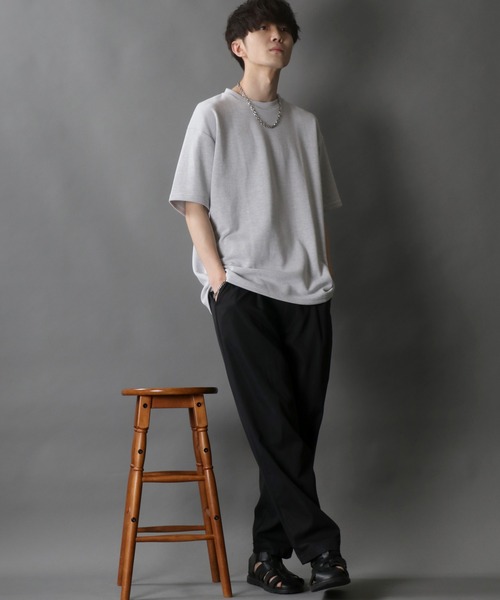SITRY(シトリー)の「moss stitch double face BIG T/鹿の子編み Wフェイス ビッグTシャツ(Tシャツ/カットソー・メンズ・ホワイト/ブラック/ネイビー・M/L)」の22枚目の写真