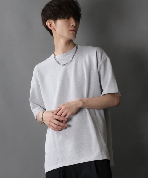 SITRY(シトリー)の「moss stitch double face BIG T/鹿の子編み Wフェイス ビッグTシャツ(Tシャツ/カットソー・メンズ・ホワイト/ブラック/ネイビー・M/L)」の15枚目の写真