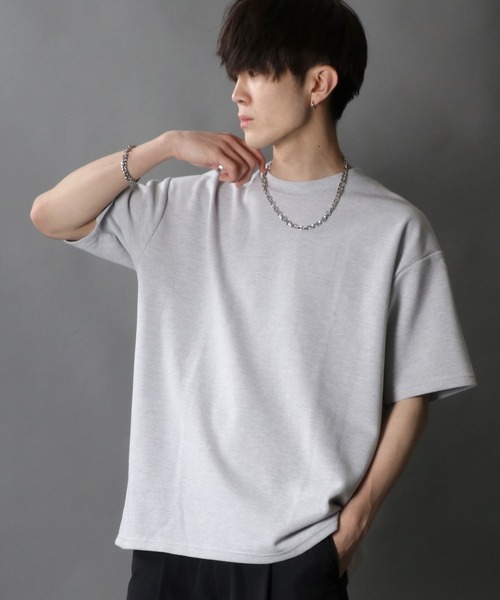 SITRY(シトリー)の「moss stitch double face BIG T/鹿の子編み Wフェイス ビッグTシャツ(Tシャツ/カットソー・メンズ・ホワイト/ブラック/ネイビー・M/L)」の14枚目の写真