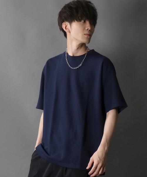 SITRY(シトリー)の「moss stitch double face BIG T/鹿の子編み Wフェイス ビッグTシャツ(Tシャツ/カットソー・メンズ・ホワイト/ブラック/ネイビー・M/L)」の19枚目の写真