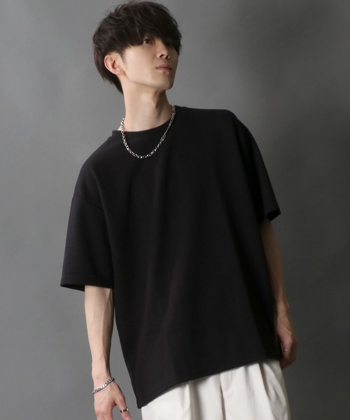 SITRY(シトリー)の「moss stitch double face BIG T/鹿の子編み Wフェイス ビッグTシャツ(Tシャツ/カットソー・メンズ・ホワイト/ブラック/ネイビー・M/L)」の18枚目の写真
