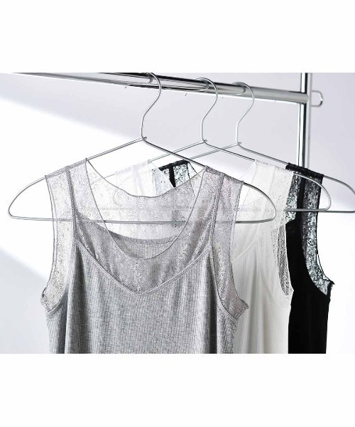 Live in comfort（リブインコンフォート）の「リブ　イン　コンフォート　着れば何かと安心のチラ見え防止レースタンクトップ（タンクトップ・レディース・グレー/ブラック/ホワイト・XX-LARGE/MEDIUM/LARGE/XXX-LARGE/X-LARGE/SMALL）」の9枚目の写真