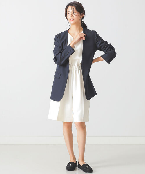 BEAMS LIGHTS（ビームスライツ）の「BEAMS LIGHTS / ハーフパンツ オールインワン（つなぎ/オールインワン・レディース・ホワイト系その他5/オリーブ・ONE SIZE）」の6枚目の写真