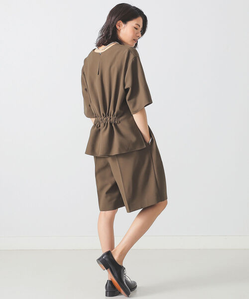 BEAMS LIGHTS（ビームスライツ）の「BEAMS LIGHTS / ハーフパンツ オールインワン（つなぎ/オールインワン・レディース・ホワイト系その他5/オリーブ・ONE SIZE）」の7枚目の写真