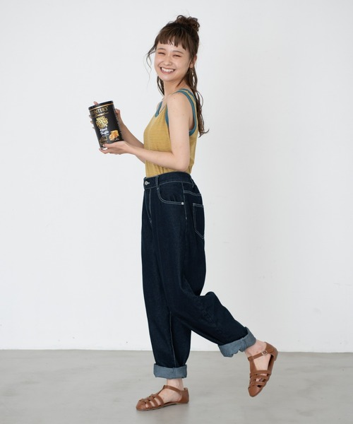 MERLOT（メルロー）の「ステッチバルーンデニムパンツ（デニムパンツ・レディース・ブラック/ブルー・FREE）」の19枚目の写真