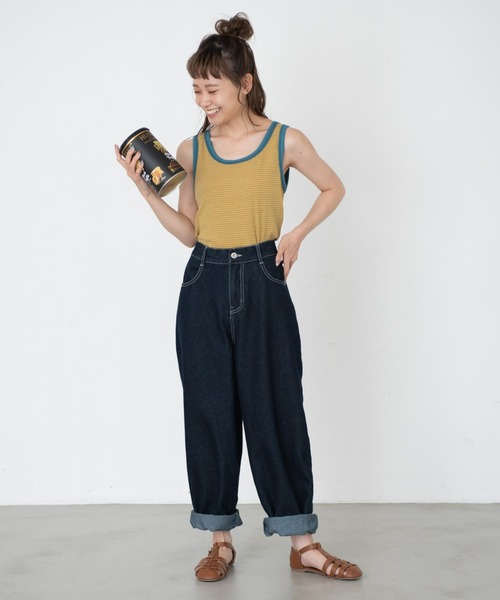 MERLOT（メルロー）の「ステッチバルーンデニムパンツ（デニムパンツ・レディース・ブラック/ブルー・FREE）」の17枚目の写真