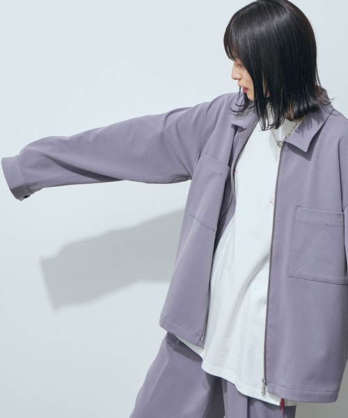 JUNRED（ジュンレッド）の「テクスチャーTRビッグジップブルゾン（ブルゾン・メンズ・ブラック/ライトグレー/ベージュ・S/M/L）」の9枚目の写真