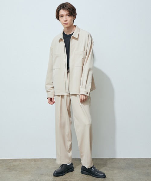 JUNRED（ジュンレッド）の「テクスチャーTRビッグジップブルゾン（ブルゾン・メンズ・ブラック/ライトグレー/ベージュ・S/M/L）」の19枚目の写真