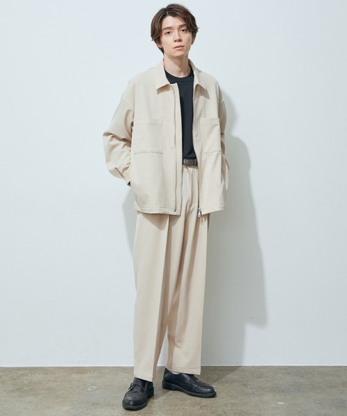 JUNRED（ジュンレッド）の「テクスチャーTRビッグジップブルゾン（ブルゾン・メンズ・ブラック/ライトグレー/ベージュ・S/M/L）」の20枚目の写真