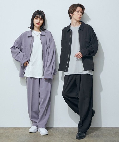JUNRED（ジュンレッド）の「テクスチャーTRビッグジップブルゾン（ブルゾン・メンズ・ブラック/ライトグレー/ベージュ・S/M/L）」の18枚目の写真