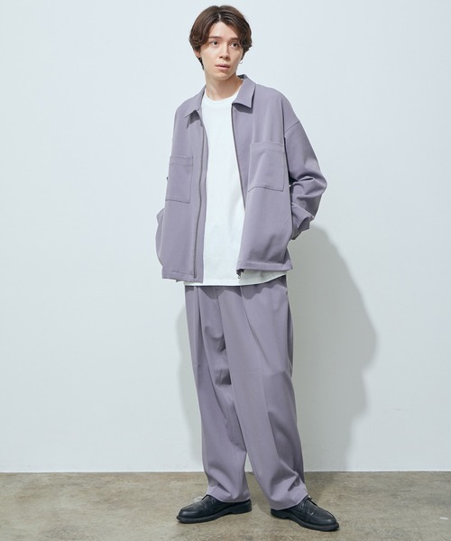 JUNRED（ジュンレッド）の「テクスチャーTRビッグジップブルゾン（ブルゾン・メンズ・ブラック/ライトグレー/ベージュ・S/M/L）」の15枚目の写真