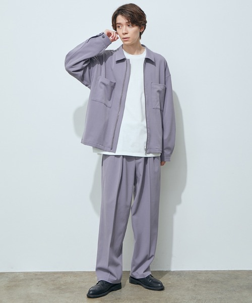 JUNRED（ジュンレッド）の「テクスチャーTRビッグジップブルゾン（ブルゾン・メンズ・ブラック/ライトグレー/ベージュ・S/M/L）」の16枚目の写真