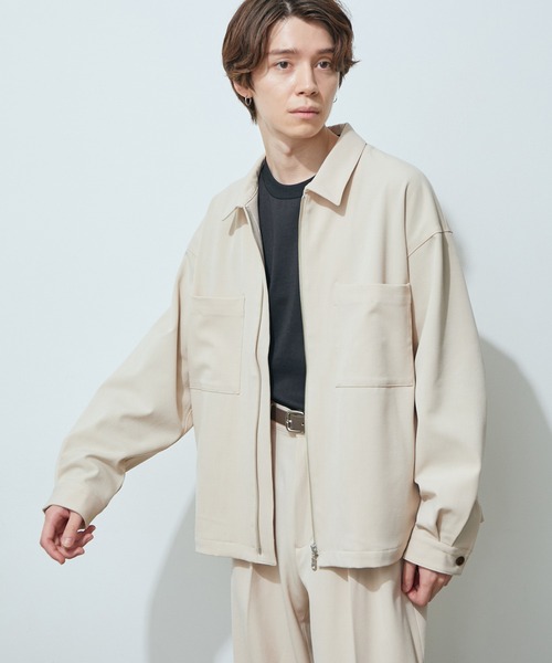 JUNRED（ジュンレッド）の「テクスチャーTRビッグジップブルゾン（ブルゾン・メンズ・ブラック/ライトグレー/ベージュ・S/M/L）」の11枚目の写真