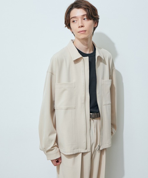JUNRED（ジュンレッド）の「テクスチャーTRビッグジップブルゾン（ブルゾン・メンズ・ブラック/ライトグレー/ベージュ・S/M/L）」の12枚目の写真