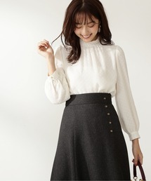 PROPORTION BODY DRESSING | シャーリングネックドットブラウス / 1211210900(シャツ/ブラウス)