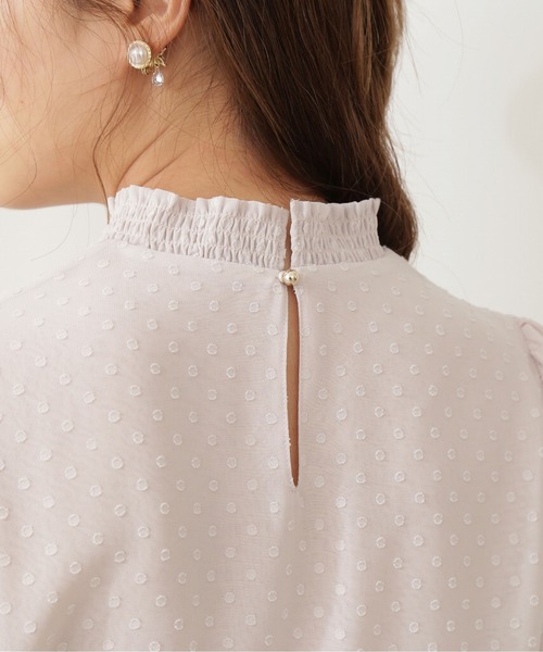 PROPORTION BODY DRESSING（プロポーションボディドレッシング）の「シャーリングネックドットブラウス / 1211210900（シャツ/ブラウス・レディース・ブラック/ホワイト系その他/グレー・SMALL/MEDIUM）」の10枚目の写真