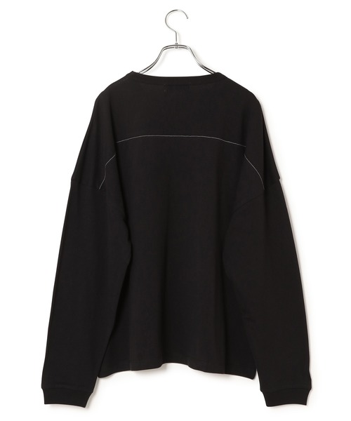 ADAM ET ROPE'（アダムエロペ）の「フットボールロンT（Tシャツ/カットソー・レディース・ブラック/ホワイト・FREE）」の8枚目の写真