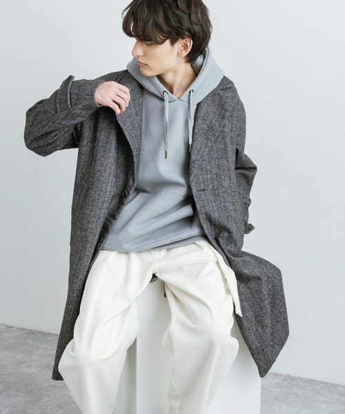 Rocky Monroe（ロッキーモンロー）の「総柄ウール 3B ロングチェスターコート（チェスターコート・メンズ・グレー系その他/チェック・M/L）」の3枚目の写真