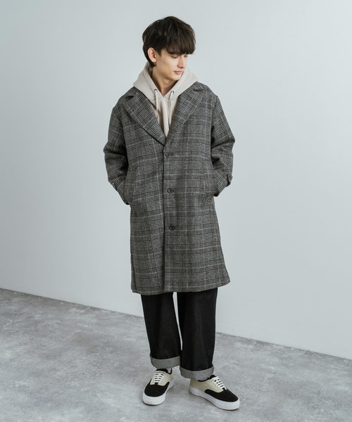 Rocky Monroe（ロッキーモンロー）の「総柄ウール 3B ロングチェスターコート（チェスターコート・メンズ・グレー系その他/チェック・M/L）」の9枚目の写真
