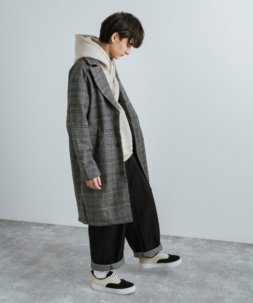 Rocky Monroe（ロッキーモンロー）の「総柄ウール 3B ロングチェスターコート（チェスターコート・メンズ・グレー系その他/チェック・M/L）」の10枚目の写真