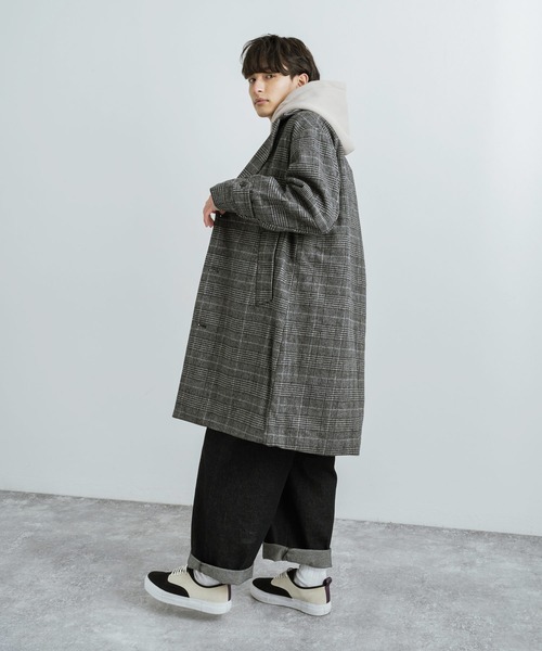 Rocky Monroe（ロッキーモンロー）の「総柄ウール 3B ロングチェスターコート（チェスターコート・メンズ・グレー系その他/チェック・M/L）」の11枚目の写真