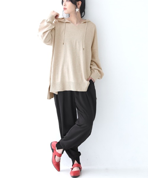 n'OrLABEL（ノアールレーベル）の「【廃盤】『リブスリットジョガーパンツ』（その他パンツ・レディース・グレイッシュブルー/ブラック/グレイッシュベージュ/テラコッタ・1/2）」の20枚目の写真