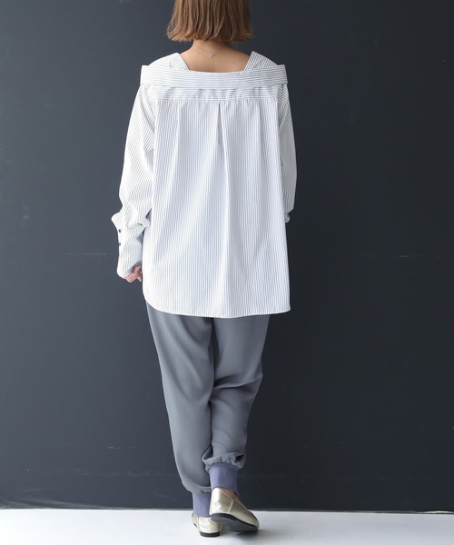 n'OrLABEL（ノアールレーベル）の「【廃盤】『リブスリットジョガーパンツ』（その他パンツ・レディース・グレイッシュブルー/ブラック/グレイッシュベージュ/テラコッタ・1/2）」の18枚目の写真