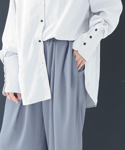 n'OrLABEL（ノアールレーベル）の「【廃盤】『リブスリットジョガーパンツ』（その他パンツ・レディース・グレイッシュブルー/ブラック/グレイッシュベージュ/テラコッタ・1/2）」の14枚目の写真