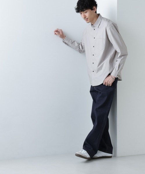 NANO universe(ナノユニバース)の「【WEB限定】コットンリラックスフィットシャツ (シャツ/ブラウス・メンズ・ホワイト/ベージュ/ライトグレー・マルチサイズ)」の14枚目の写真