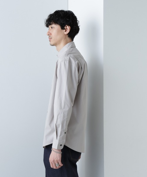 NANO universe(ナノユニバース)の「【WEB限定】コットンリラックスフィットシャツ (シャツ/ブラウス・メンズ・ホワイト/ベージュ/ライトグレー・マルチサイズ)」の9枚目の写真