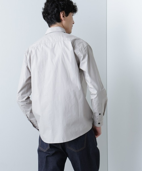NANO universe(ナノユニバース)の「【WEB限定】コットンリラックスフィットシャツ (シャツ/ブラウス・メンズ・ホワイト/ベージュ/ライトグレー・マルチサイズ)」の10枚目の写真