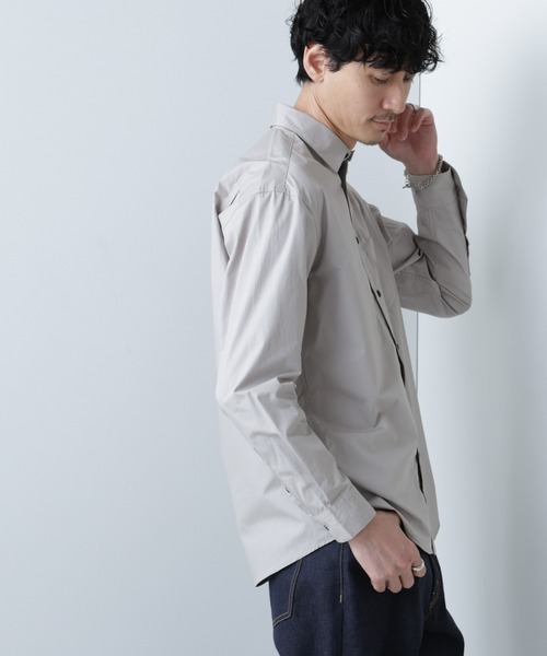 NANO universe(ナノユニバース)の「【WEB限定】コットンリラックスフィットシャツ (シャツ/ブラウス・メンズ・ホワイト/ベージュ/ライトグレー・マルチサイズ)」の6枚目の写真