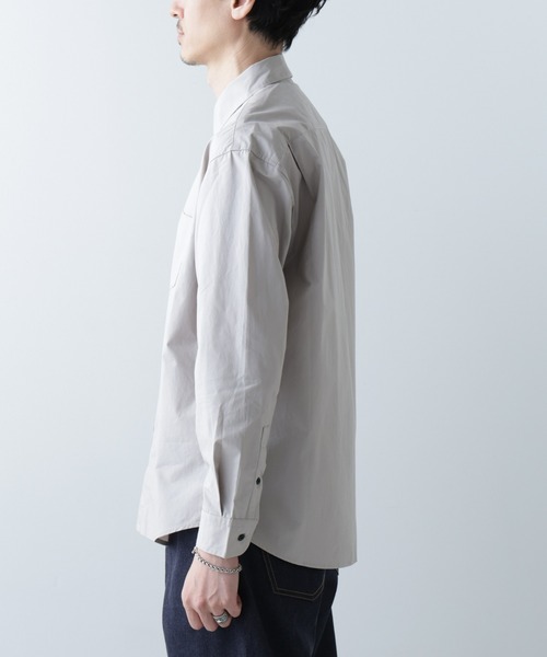 NANO universe(ナノユニバース)の「【WEB限定】コットンリラックスフィットシャツ (シャツ/ブラウス・メンズ・ホワイト/ベージュ/ライトグレー・マルチサイズ)」の20枚目の写真