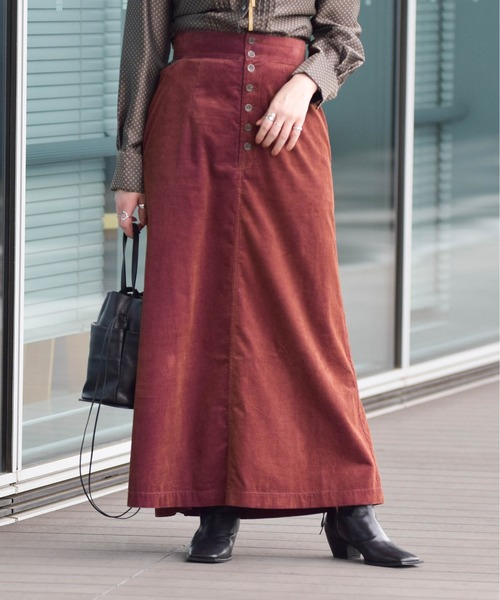 Ray BEAMS（レイビームス）の「RBS / コーデュロイ カットアウト スカート（スカート・レディース・ブラウン/ベージュ・0/1）」の18枚目の写真