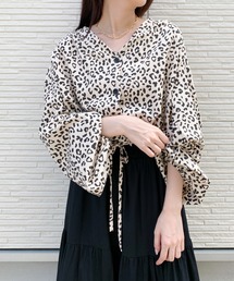 2WAYレオパード柄ブラウス