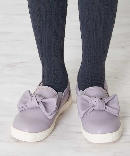 a.v.v（アーヴェヴェ）の「[KIDS]リボンスニーカー[WEB限定サイズ]（スニーカー・キッズ・ライトパープル/ミント・23/18/21/22/19/20）」の2枚目の写真