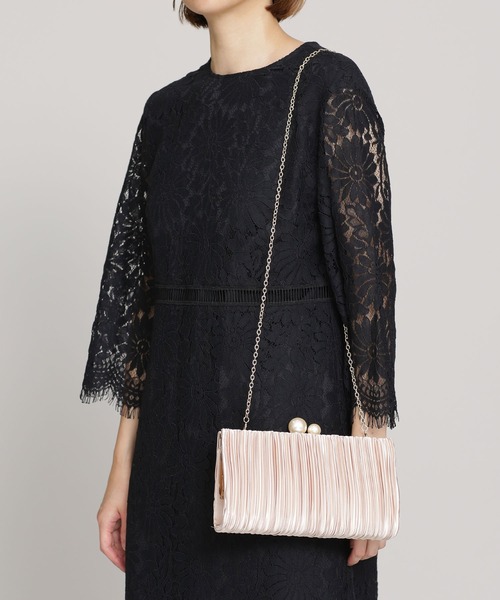 NANO universe（ナノユニバース）の「プリーツクラッチ（クラッチバッグ・レディース・ブラック/ピンクベージュ・FREE）」の12枚目の写真