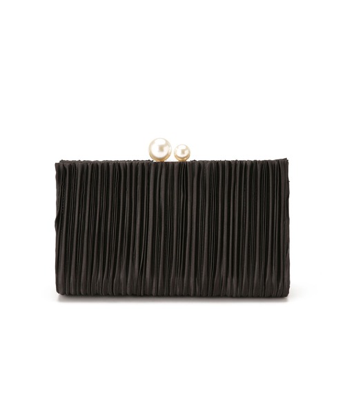 NANO universe（ナノユニバース）の「プリーツクラッチ（クラッチバッグ・レディース・ブラック/ピンクベージュ・FREE）」の4枚目の写真