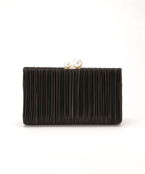 NANO universe（ナノユニバース）の「プリーツクラッチ（クラッチバッグ・レディース・ブラック/ピンクベージュ・FREE）」の6枚目の写真